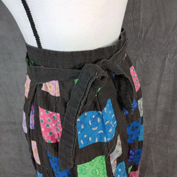 Vintage India Imports Of Rhode Island True Wrap Skirt Patchwork Small Unique - Picture 4 of 10